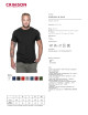 CRIMSON CUT SLIM Herren T-SHIRT SCHWARZ Logodruck, Siebdruck, Stickerei