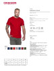CRIMSON CUT SLIM HERREN-T-SHIRT ROT, Stickerei-Siebdruck-Logo
