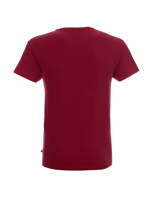 CRIMSON CUT SLIM Men`s T-SHIRT CHESTNUT embroidery screen printing logo print