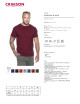 CRIMSON CUT SLIM Men`s T-SHIRT CHESTNUT embroidery screen printing logo print