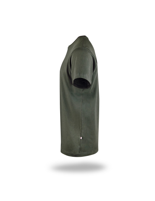 CRIMSON CUT SLIM KOSZULKA Męska ZIELONY LEŚNY nadruk transfer haft