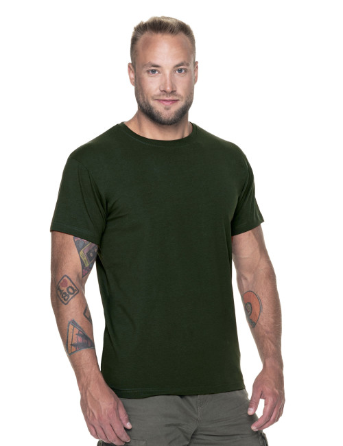 CRIMSON CUT SLIM Men`s T-SHIRT GREEN FOREST print transfer embroidery