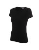 CRIMSON CUT LADIES` SLIM Damen-T-Shirt SCHWARZ, Siebdruck mit Logodruck