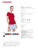 CRIMSON CUT LADIES' SLIM KOSZULKA Damska CZERWONY nadruk logo siotdruk