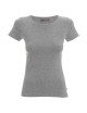 CRIMSON CUT LADIES` SLIM T-SHIRT Women`s LIGHT GRAY MELANGE logo embroidery