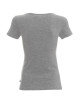 CRIMSON CUT LADIES` SLIM T-SHIRT Women`s LIGHT GRAY MELANGE logo embroidery