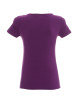 CRIMSON CUT LADIES` SLIM Damen-T-SHIRT LILA mit aufgesticktem Logo