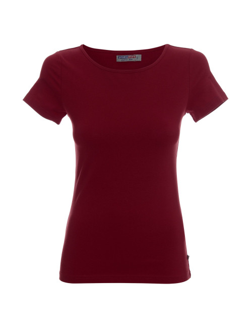 Schlankes Damen-T-Shirt, kastanienbrauner Crimson Cut