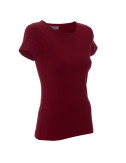 2Ladies' slim koszulka damska kasztanowy Crimson Cut