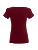 CRIMSON CUT LADIES` SLIM Damen-T-Shirt CHESTNONE mit aufgesticktem Logo