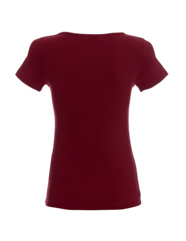 Ladies' slim koszulka damska kasztanowy Crimson Cut