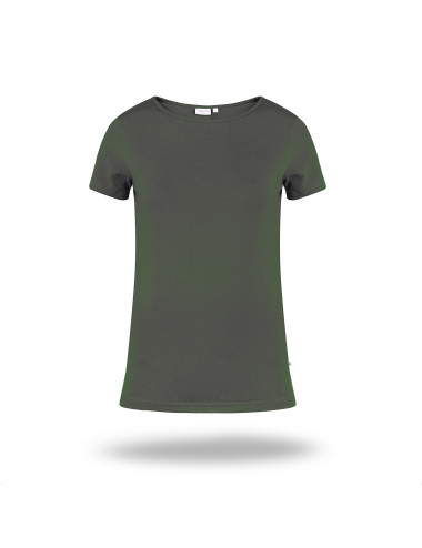 CRIMSON CUT LADIES` SLIM T-SHIRT Women`s FOREST print logo silkscreen