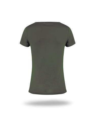 CRIMSON CUT LADIES` SLIM Damen-T-Shirt mit FOREST-Logodruck und Siebdruck