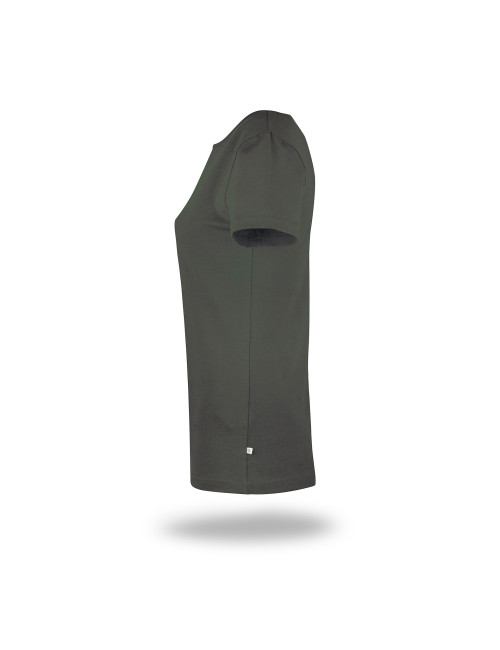 CRIMSON CUT LADIES` SLIM Damen-T-Shirt mit FOREST-Logodruck und Siebdruck