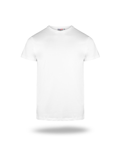 Promostars SLIM LIGHT Herren-T-Shirt, weiße Stickerei, Siebdruck, Firmenlogo