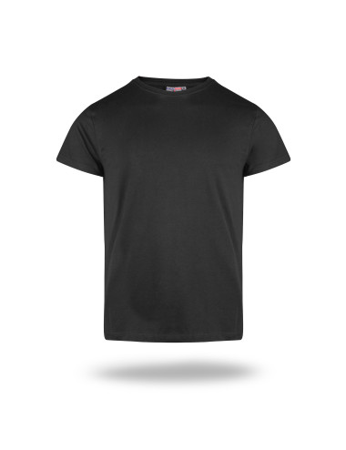 Promostars SLIM LIGHT Herren T-Shirt SCHWARZ mit Logoaufdruck für Firmenstickerei
