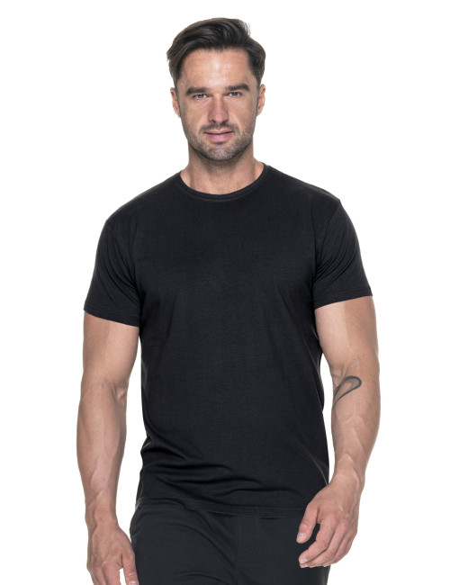 Promostars SLIM LIGHT Herren T-Shirt SCHWARZ mit Logoaufdruck für Firmenstickerei
