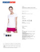 CRIMSON CUT LADIES` SLIM T-SHIRT Women`s LIGHT WHITE printed logo embroidery