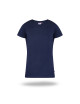 CRIMSON CUT LADIES` SLIM Damen-T-SHIRT HELL MARINEBLAU DTG-Sticklogo