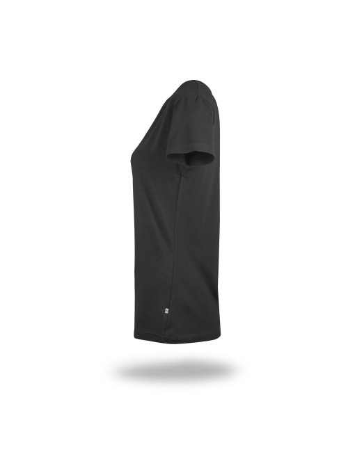 CRIMSON CUT LADIES' SLIM KOSZULKA Damska LIGHT CZARNY nadruk haft logo