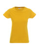 Promostars LADIES` HEAVY T-SHIRT Women`s YELLOW print embroidery silkscreen