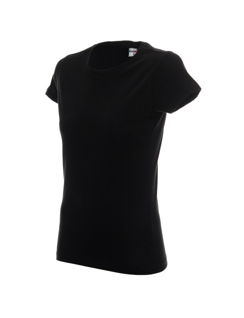 Promostars LADIES` HEAVY Damen-T-Shirt, schwarzer Aufdruck, Stickerei, Siebdruck
