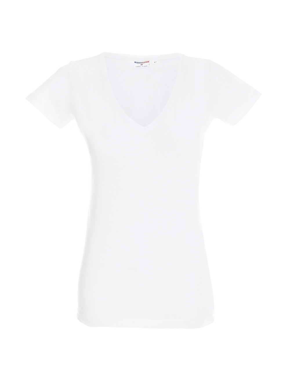 Ladies' v-neck koszulka damska biały Promostars