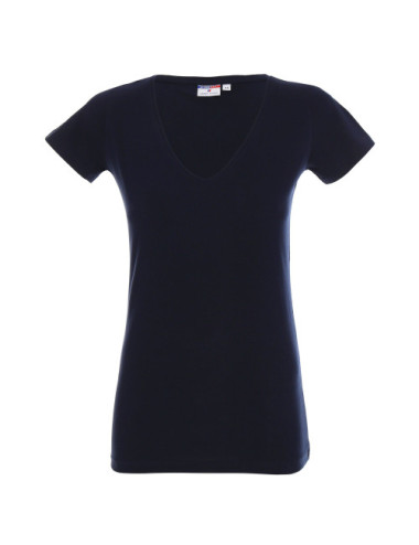 Ladies` v-neck t-shirt for women navy Promostars