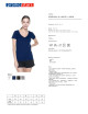 Promostars LADIES' V-NECK KOSZULKA Damska GRANATOWY haft logo sitodruk