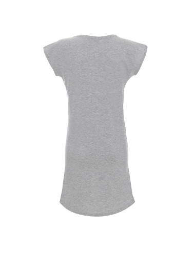 CRIMSON CUT LONGER Damen-T-SHIRT HELLGRAU MELANGE mit aufgesticktem Logo