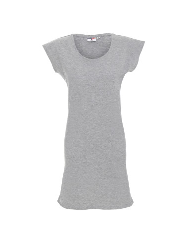 CRIMSON CUT LONGER T-SHIRT Women`s LIGHT GRAY MELANGE embroidery logo print