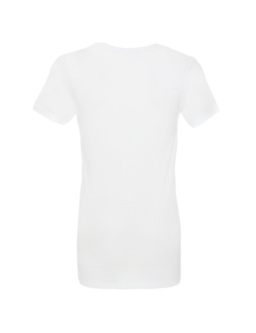 CRIMSON CUT EXTEND T-SHIRT Men`s WHITE DTG print embroidery silkscreen logo