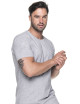 CRIMSON CUT EXTEND Men`s T-SHIRT LIGHT GRAY MELANGE logo embroidery print