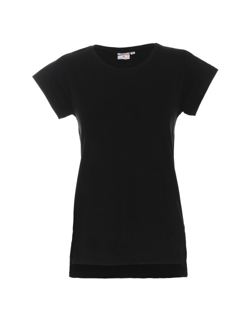 CRIMSON CUT LADIES` EXTEND Damen T-Shirt SCHWARZ mit Aufdruck, Stickerei und Siebdruck