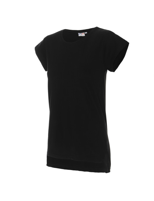 CRIMSON CUT LADIES` EXTEND T-SHIRT Women`s BLACK print embroidery silkscreen