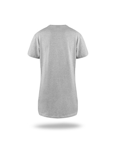 CRIMSON CUT LADIES` EXTEND Damen-T-Shirt mit Aufdruck HELLGRAU MELANGE