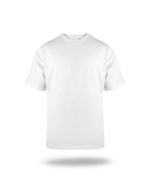 Crimson cut men`s t-shirt EXTREME WHITE with embroidery logo dtf dtg print