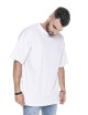 Purpurrot geschnittenes Herren-T-Shirt EXTREME WHITE mit gesticktem Logo DTF DTG-Aufdruck