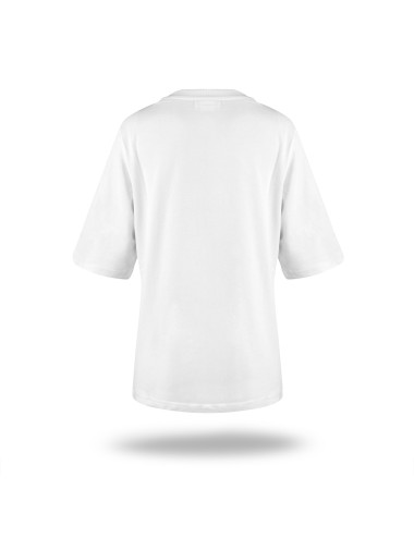 Crimson cut women`s t-shirt LADIES` EXTREME WHITE with logo embroidery