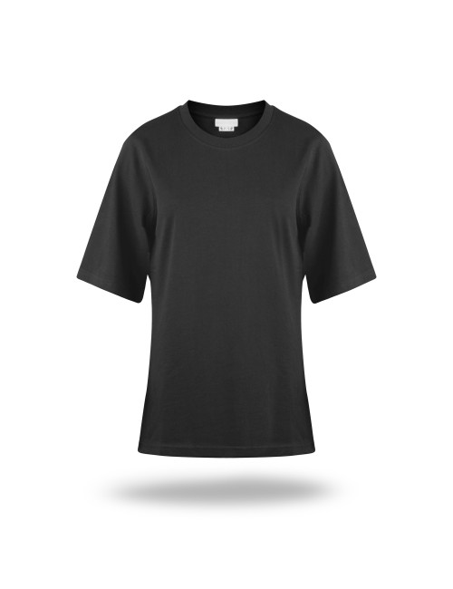 Purpurrot geschnittenes LADIES` EXTREME BLACK Damen-T-Shirt mit Logo-Stickerei