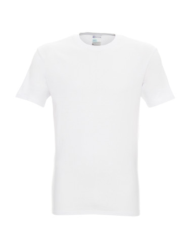 GEFFER HERREN-T-SHIRT 200 WEISS mit Stickerei-Siebdruck-Logo für Unternehmen