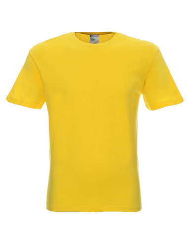 GEFFER Men`s T-SHIRT 200 YELLOW silkscreen embroidery logo for companies