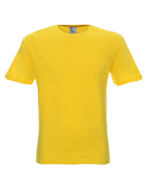GEFFER Men`s T-SHIRT 200 YELLOW silkscreen embroidery logo for companies
