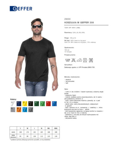 Herren T-Shirt 200 schwarz Geffer