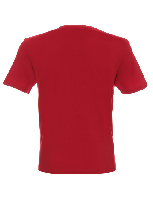 GEFFER Men`s T-SHIRT 200 RED silkscreen embroidery logo print DTF