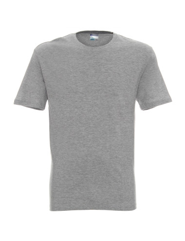 GEFFER HERREN T-SHIRT 200 HELLGRAU MELANGE Siebdruck