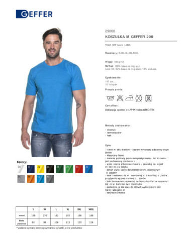 T-shirt men 200 blue Geffer