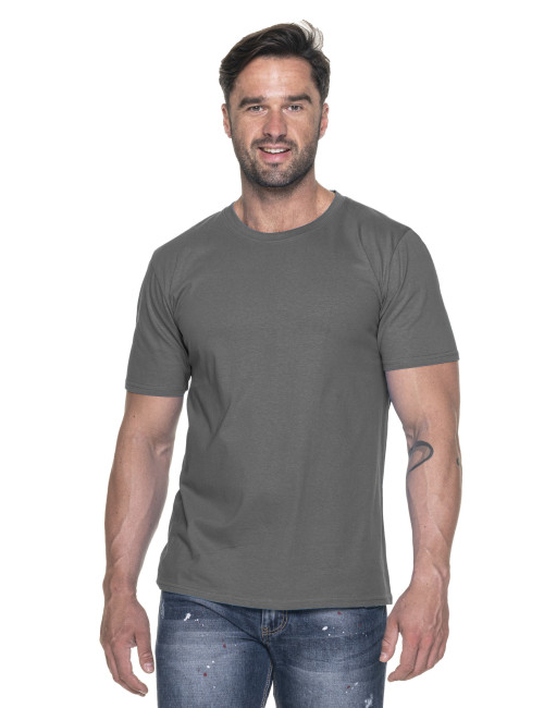 Geffer Herren T-Shirt 200 GRAU mit Firmenlogo, Stickerei, Aufdruck