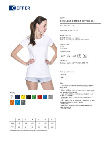T-shirt women 205 white Geffer
