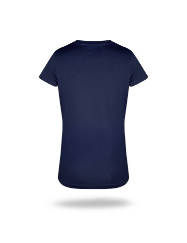 GEFFER DAMEN-T-SHIRT 205 MARINEBLAU DTG-Druck, Siebdruck, Logo-Stickerei